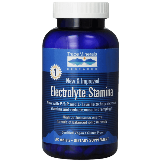 Trace Minerals Research Performance Electrolyte Stamina High Performance Energy Formula of Balanced Ionic Minerals 300 Tablets